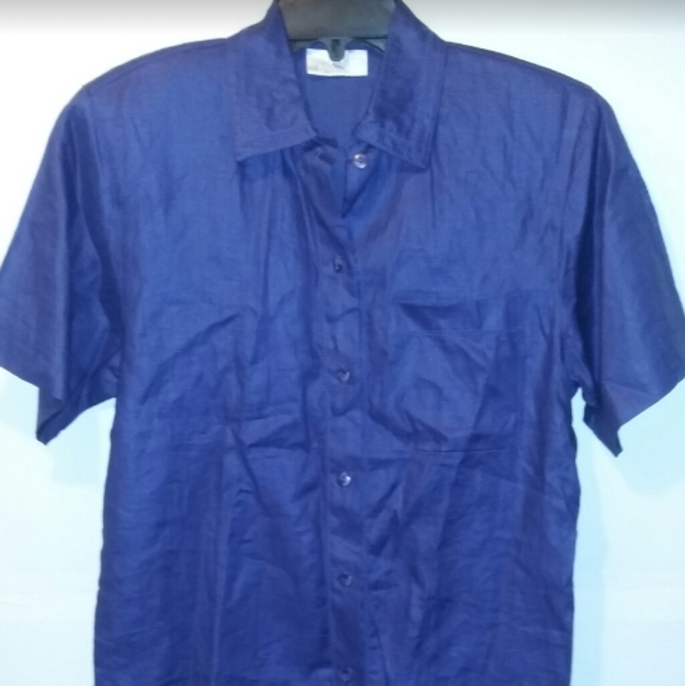 Purple Linen Lord & Taylor Blouse